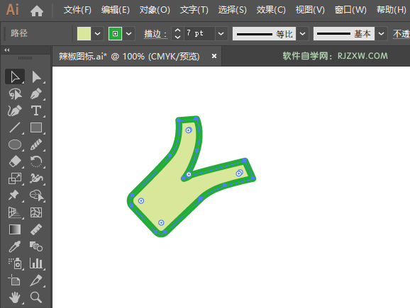 ai怎么画西兰花图标