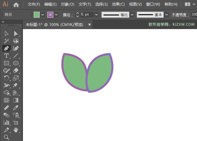 ai怎么画蓝莓图标