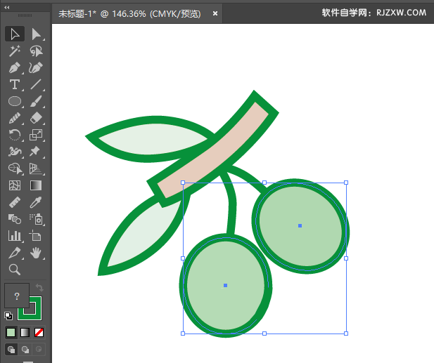 ai怎么画橄榄水果图案