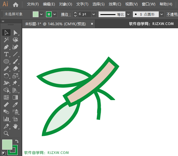 ai怎么画橄榄水果图案