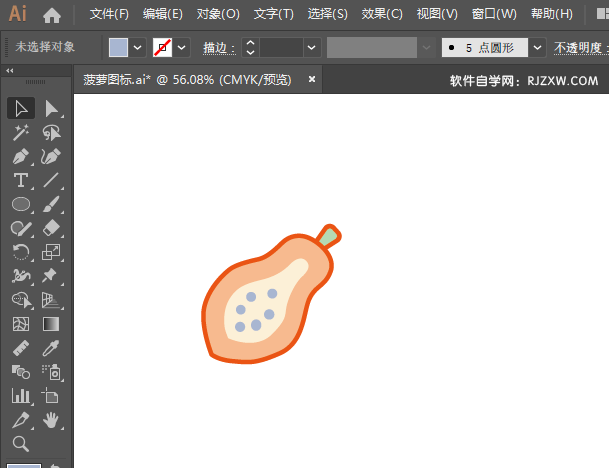 ai怎么画番木瓜图标