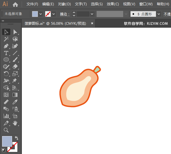 ai怎么画番木瓜图标