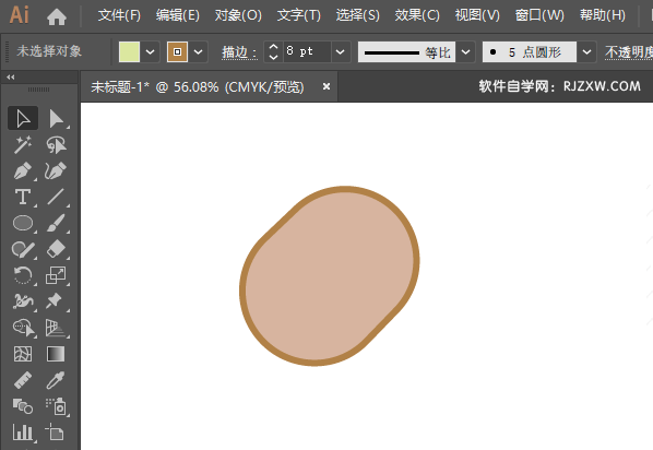 ai怎么画猕猴桃水果图标