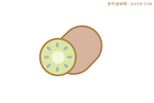 ai怎么画猕猴桃水果图标