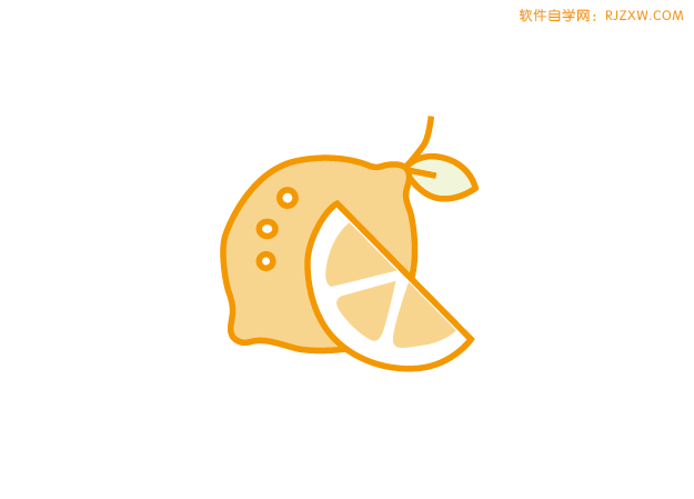 ai怎么画柠檬水果图标
