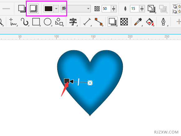 cdr中如何在图形内侧阴影