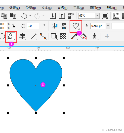 cdr中如何在图形内侧阴影
