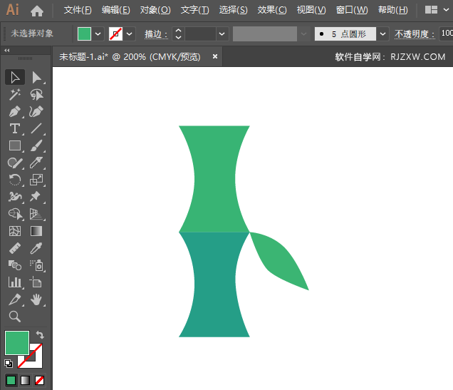 ai怎么画竹子盆栽图标