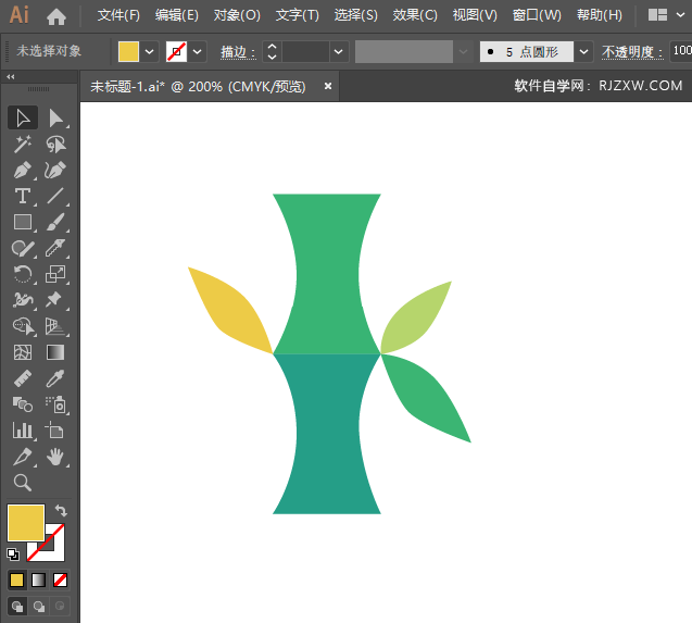 ai怎么画竹子盆栽图标