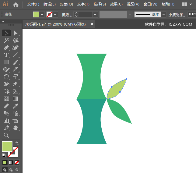 ai怎么画竹子盆栽图标