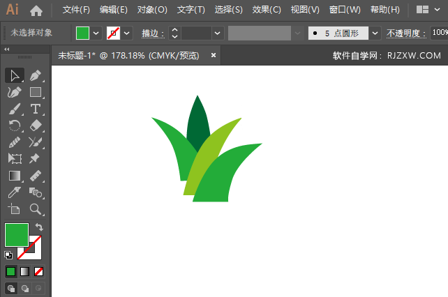 ai怎么画芦荟图标
