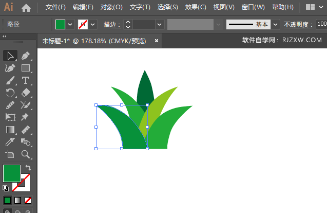 ai怎么画芦荟图标