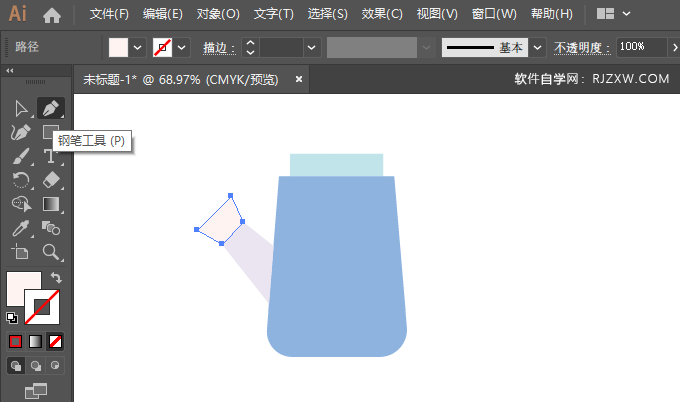 ai怎么画洒水壶的简易图