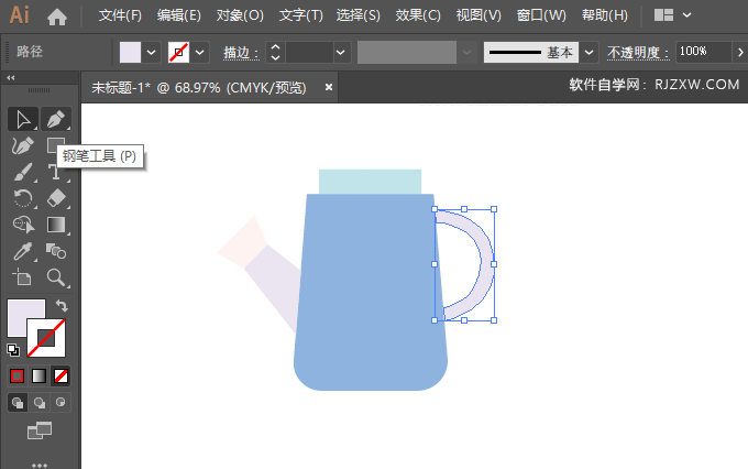 ai怎么画洒水壶的简易图