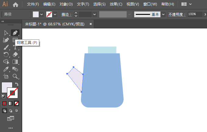 ai怎么画洒水壶的简易图