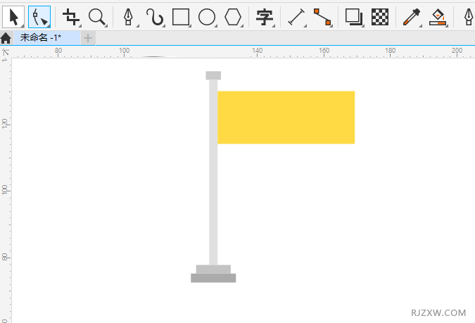 用CorelDRAW2020画一个哥伦比亚的旗帜