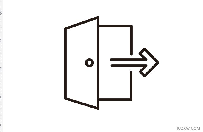 CorelDRAW2020怎么画一个出口图标