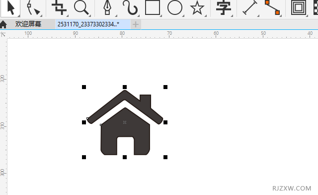 用CorelDRAW2020画简易小房子