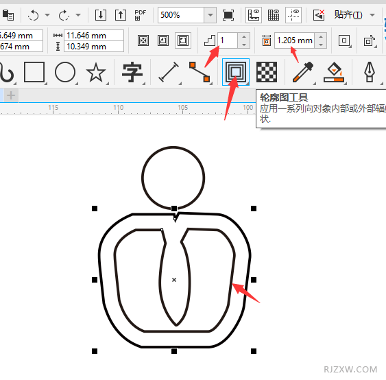 CorelDRAW2020画一个记秒器图标