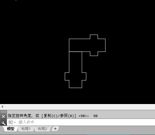 CAD旋转命令中C是什么意思