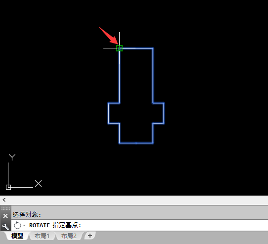 CAD旋转命令中C是什么意思
