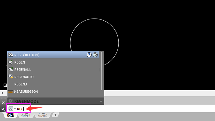 cad中reg是什么命令怎么用
