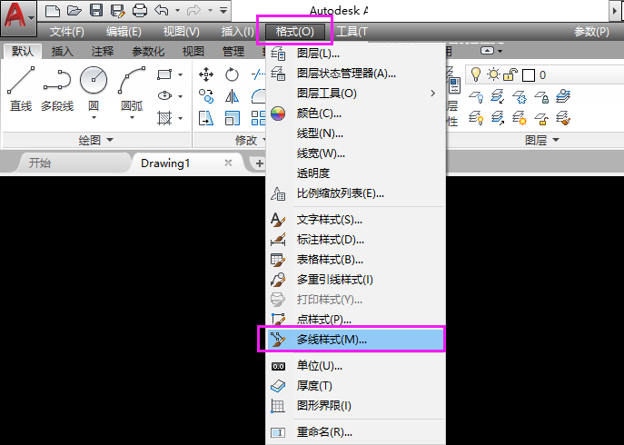 cad多线样式画墙怎么设置