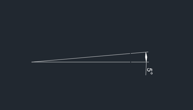 CAD怎么画5度角