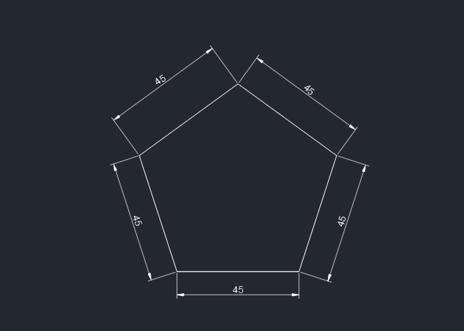 cad怎么画指定长度的多边形
