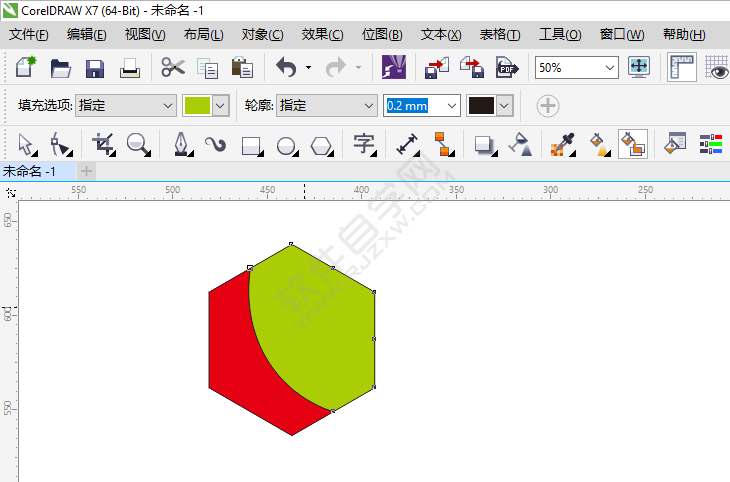 cdr怎样给局部填色