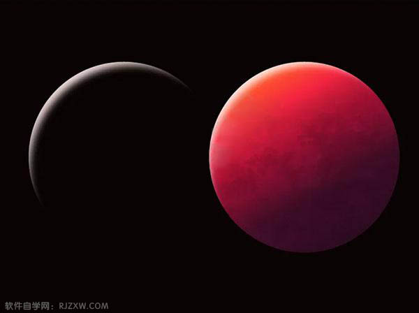 ai怎么画一个红色的星球