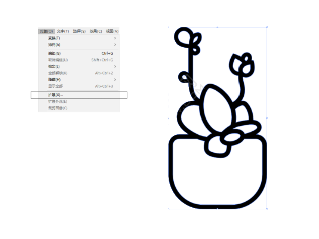 ai怎么画多肉植物插画