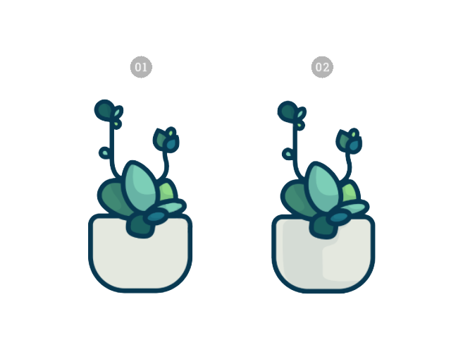 ai怎么画多肉植物插画