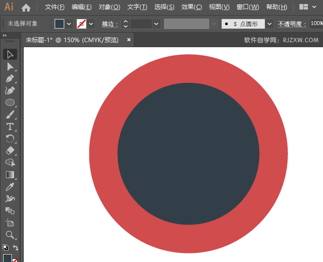 ai画一个光盘音乐图标的方法