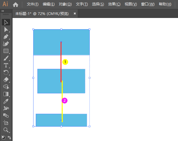 ai垂直居中分布的使用方法