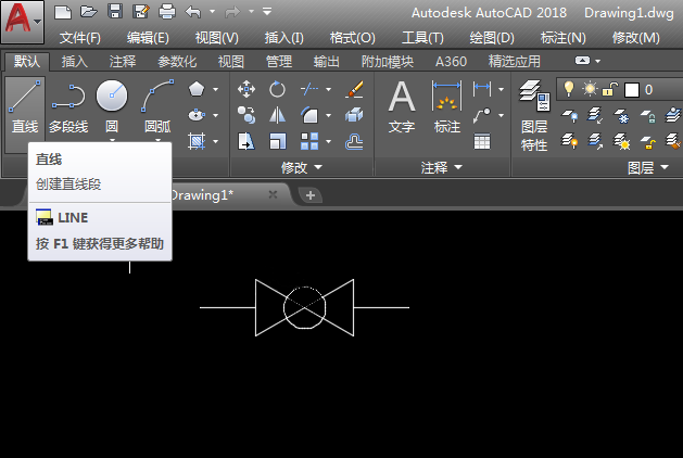 CAD定压差阀图例的画法