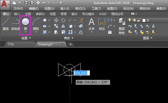 CAD定压差阀图例的画法