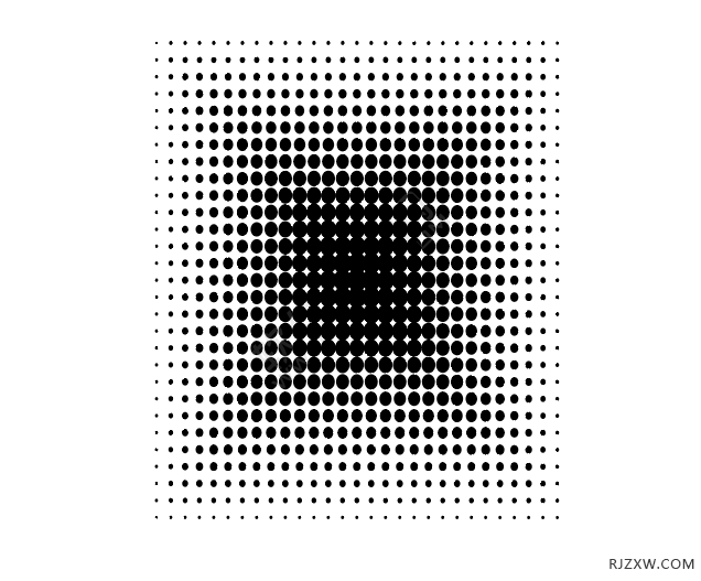 AI怎么快速创建矩形渐变点形状