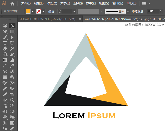 ai中怎么设计三角主题LOGO的方法