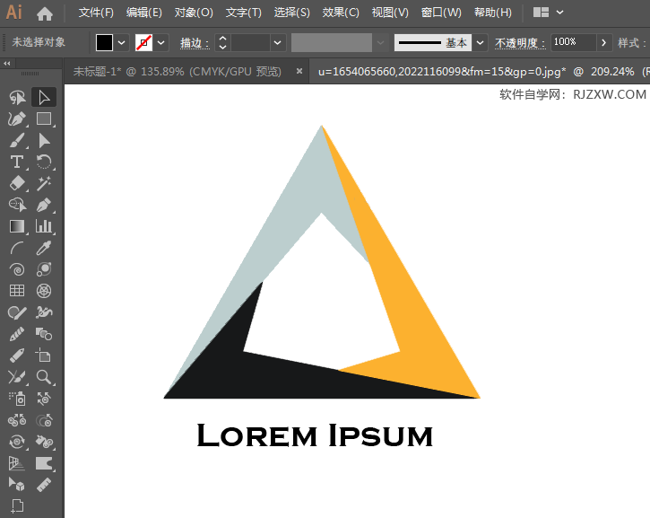 ai中怎么设计三角主题LOGO的方法