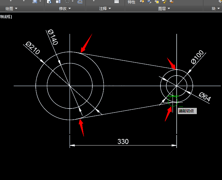 怎么用CAD偏移及圆角工具画零件图平面图