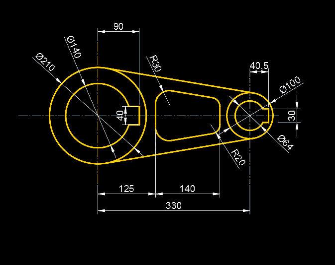 怎么用CAD偏移及圆角工具画零件图平面图