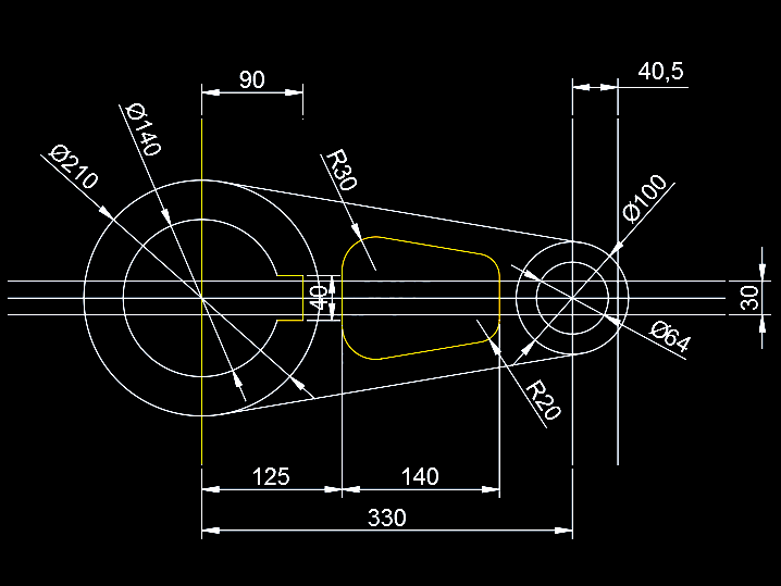 怎么用CAD偏移及圆角工具画零件图平面图