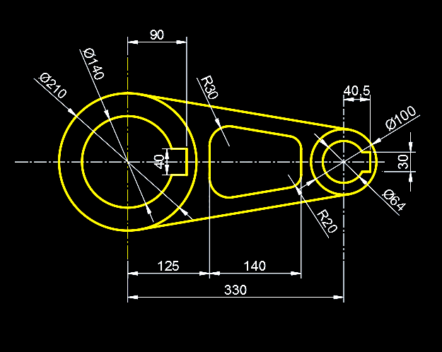 怎么用CAD偏移及圆角工具画零件图平面图