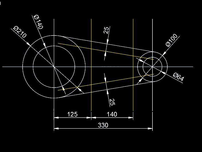 怎么用CAD偏移及圆角工具画零件图平面图