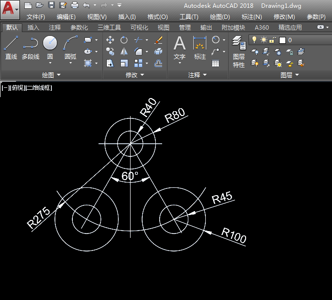 怎么用CAD圆画相切圆图形练习