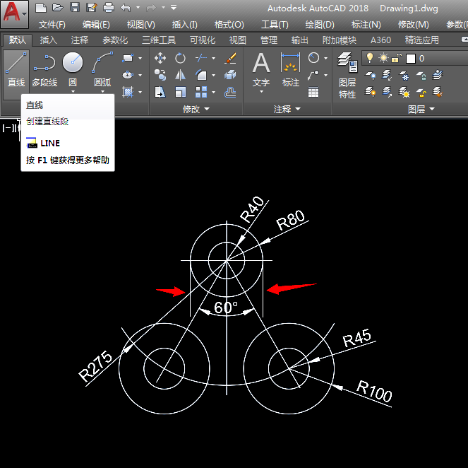 怎么用CAD圆画相切圆图形练习
