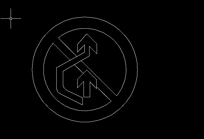 禁止超车图标怎么用CAD画
