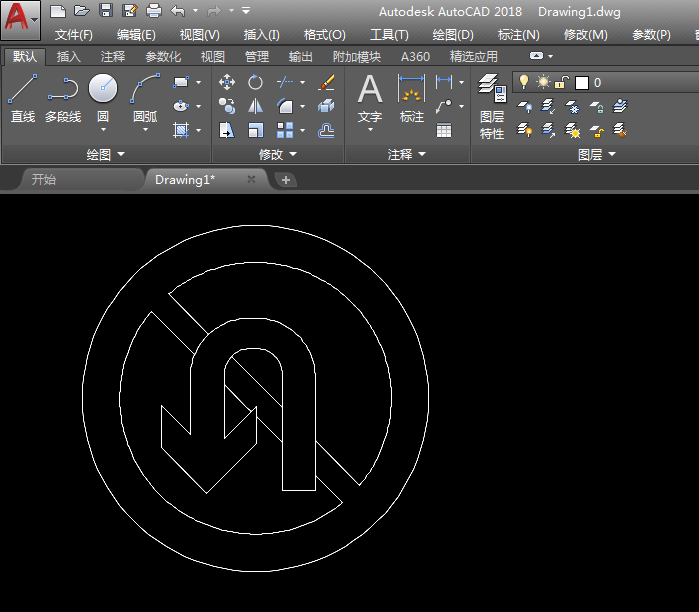 CAD怎么画禁止掉头图标