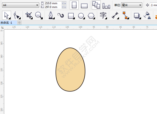 CDR怎么画卡通鸡蛋